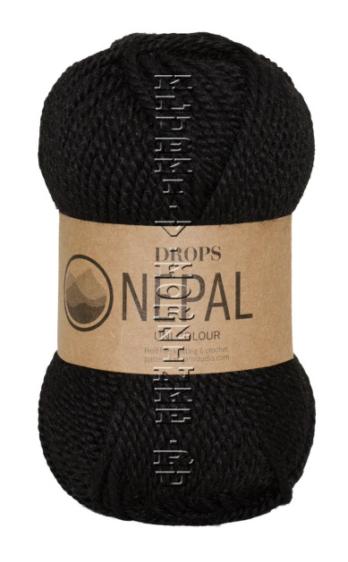 Пряжа Nepal DROPS - (8903 - Чёрный)