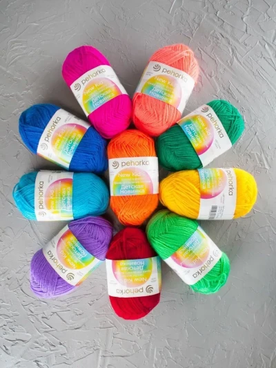 Набор пряжи Пехорка «Детская новинка» Ассорти 5