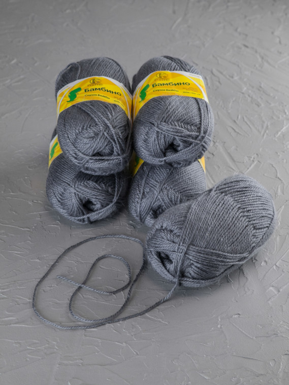 Пряжа Камтекс «Бамбино» - (169 - Серый)