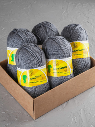 Пряжа Камтекс «Бамбино» - (169 - Серый)