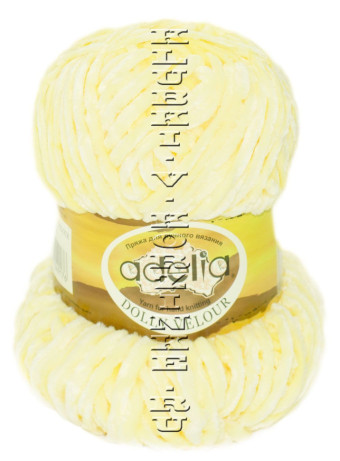Пряжа Adelia Dolly Velour - (08 - Светло-жёлтый)