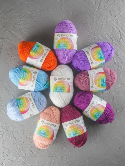 Набор пряжи Пехорка «Детская новинка» Ассорти 3