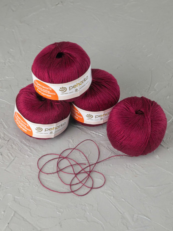 Пряжа Пехорка «Ажурная» - (07 - Бордо)