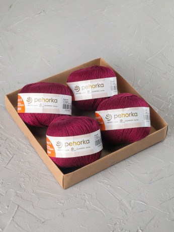 Пряжа Пехорка «Ажурная» - (07 - Бордо)