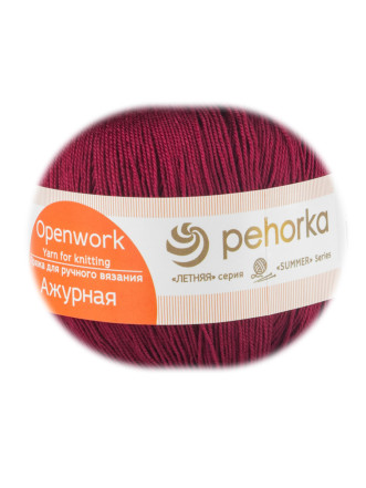 Пряжа Пехорка «Ажурная» - (07 - Бордо)