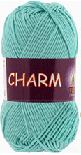 Пряжа VITA cotton &quot;CHARM&quot; - (4185 - Светлая голубая бирюза) 50 г / 106 м100% мерсеризованный хлопок