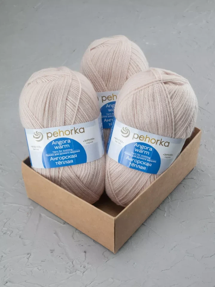 Пряжа Пехорка «Ангорская теплая» - (442 - Натуральный)