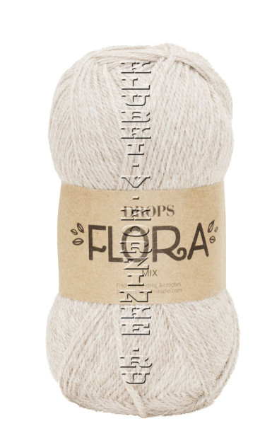 Пряжа Flora DROPS - (07 - Серо - бежевый)