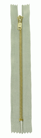 Молния металл латунь джинсовая н/р GMD-941 Gamma, тип 4, 18 см (306 - Серый)