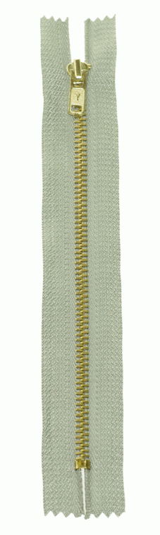 Молния металл латунь джинсовая н/р GMD-941 Gamma, тип 4, 18 см (306 - Серый)