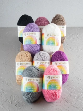 Набор пряжи Пехорка «Детская новинка» Ассорти 4