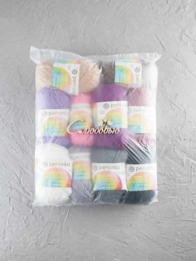 Набор пряжи Пехорка «Детская новинка» Ассорти 4