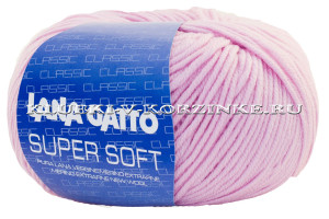 Пряжа Super Soft Lana Gatto - (5285 - Розовая сирень) 50 г / 125 м100% мериносовая шерсть экстрафайн