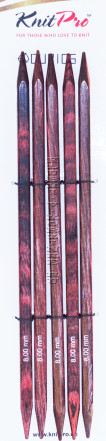 Спицы KnitPro Cubics чулочные квадратные деревянные №8, 20 см (арт.25119)