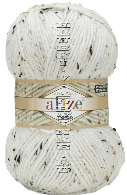 Пряжа Alpaca Tweed Alize - (55 - Белый)