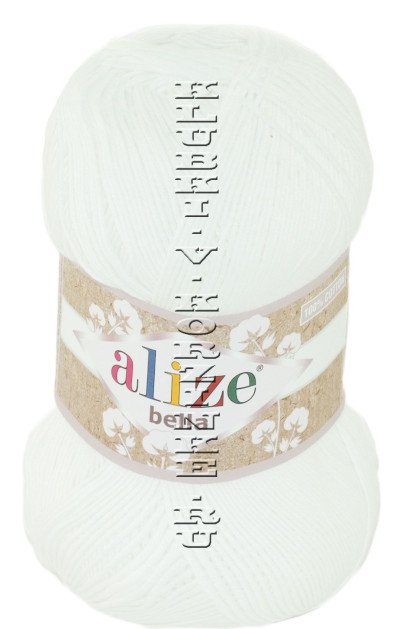 Пряжа Bella 100 Alize - (55 - Белый)