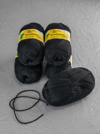 Пряжа Камтекс «Бамбино» - (003 - Черный)