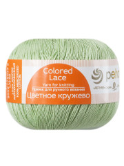 Пряжа Пехорка «Цветное кружево» - (09 - Зелёное яблоко)
