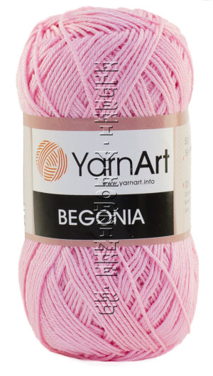 Пряжа YarnArt Begonia - (319 - Розовый) 50 г / 169 м100% мерсеризованный хлопок 