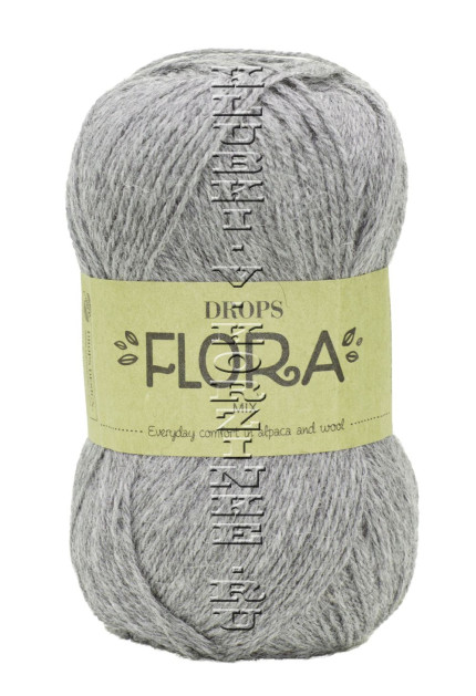 Пряжа Flora DROPS - (04 - Серый)