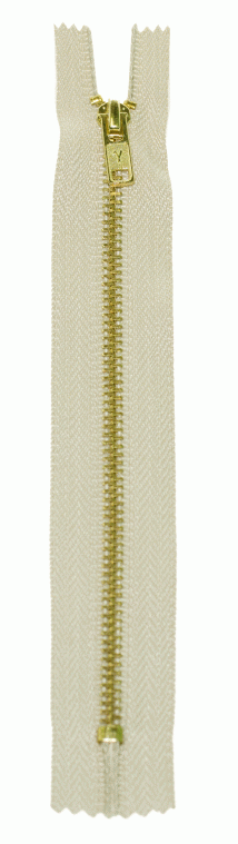 Молния металл латунь джинсовая н/р GMD-941 Gamma, тип 4, 18 см (297 - Слон.кость)
