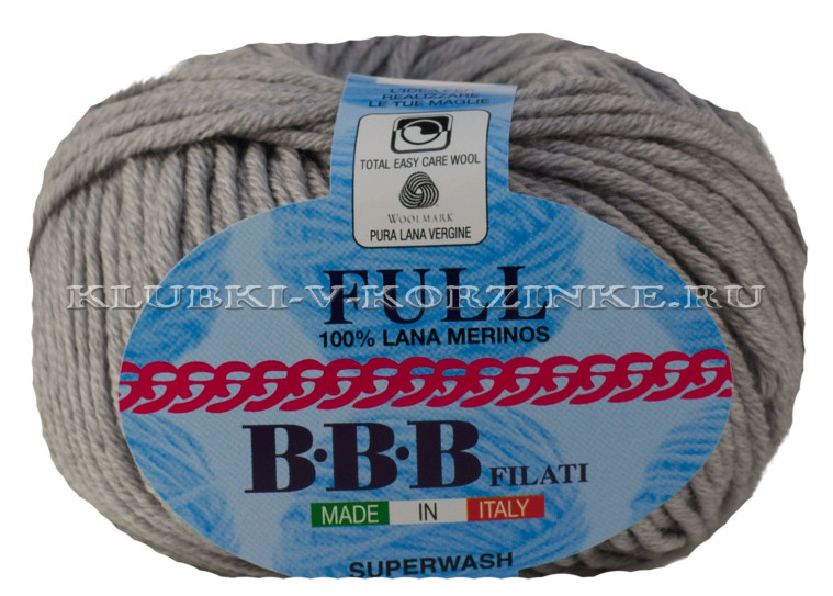 Пряжа Full BBB - (302 - Серый меланж)