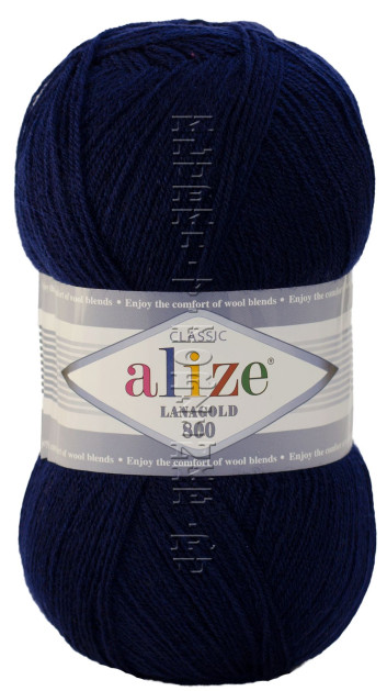 Пряжа Lanagold 800 Alize - (590 - Темно-синий)