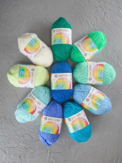 Набор пряжи Пехорка «Детская новинка» Ассорти 7