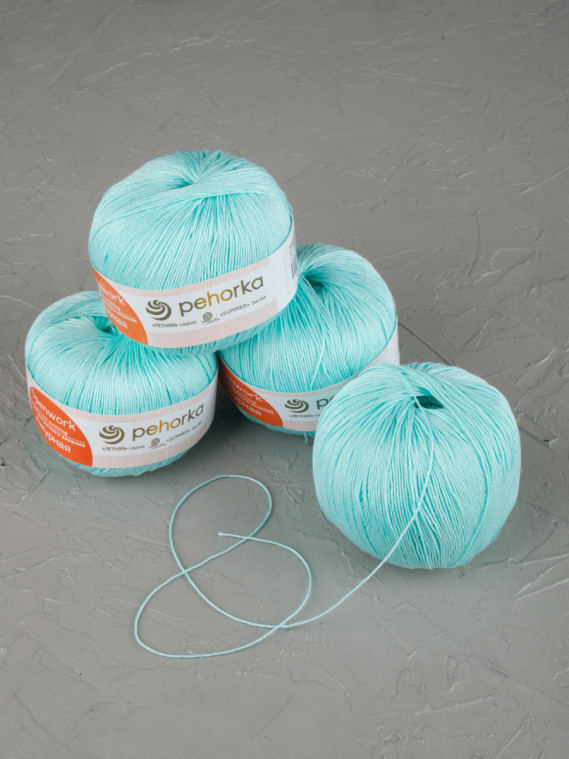 Пряжа Пехорка «Ажурная» - (411 - Мята)