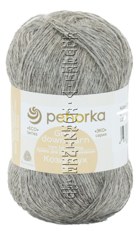 Пряжа Пехорка «Козий пух» - (371 - Натур.серый)