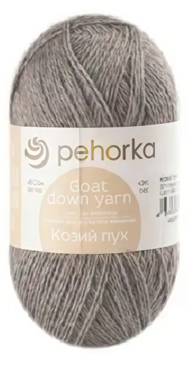 Пряжа Пехорка «Козий пух» - (371 - Натур.серый)