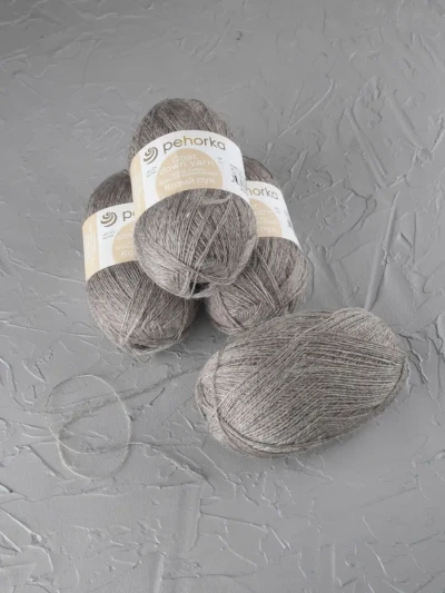 Пряжа Пехорка «Козий пух» - (371 - Натур.серый)