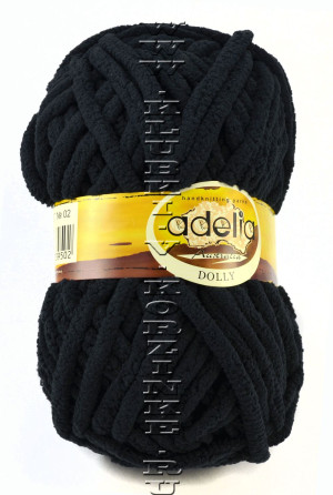 Пряжа ADELIA &quot;DOLLY&quot; - (02 - Черный) 100 г / 40 м100% полиэстер
