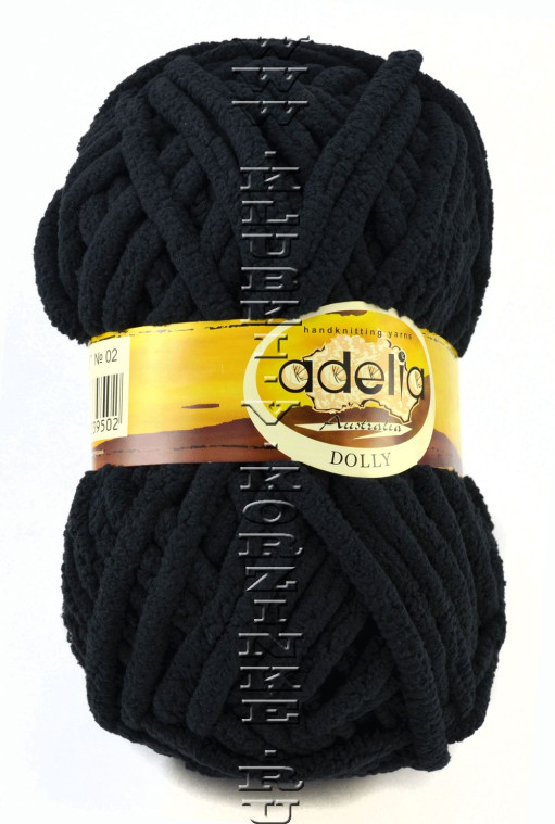 Пряжа ADELIA "DOLLY" - (02 - Черный)