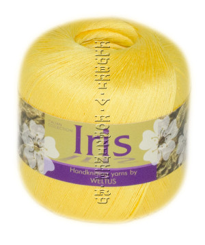 Пряжа Iris (Ирис) - (12 - Желтый) 50 г / 450 м100% мерсеризованный хлопок