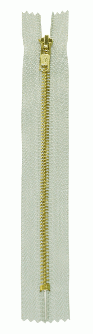 Молния металл латунь джинсовая н/р GMD-941 Gamma, тип 4, 18 см (300 - Св.серый) 