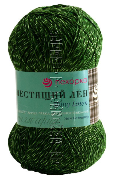 Пряжа Пехорка Блестящий лён - (10 - Тайга)