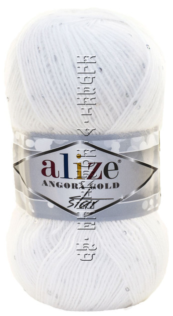 Пряжа Angora Gold Star Alize - (55 - Белый)