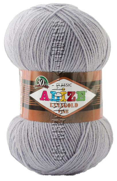 Пряжа Lanagold Fine Alize - (200 - Серый)