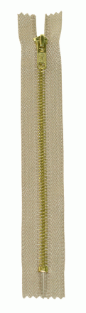 Молния металл латунь джинсовая н/р GMD-941 Gamma, тип 4, 18 см (282 - Серо - бежевый)