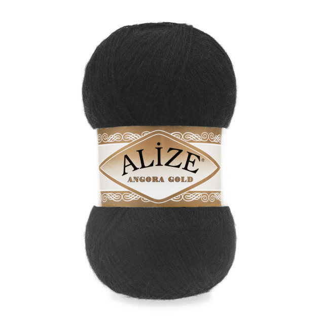 Пряжа «ANGORA GOLD Alize» - (60 - Черный)