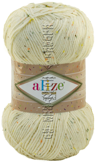 Пряжа Cotton Gold  Tweed Alize - (01 - Кремовый)