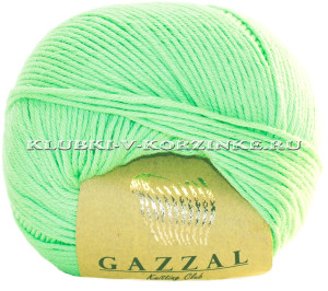Пряжа Gazzal Organic Baby Cotton - (421 - Мятный леденец) 50 г / 115 м100% органический хлопок