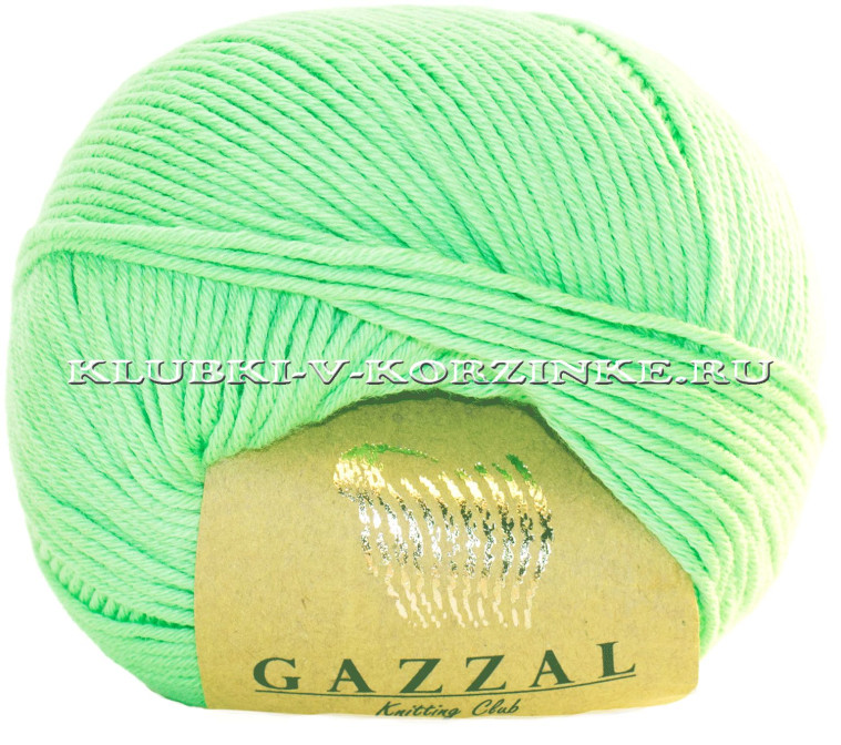 Пряжа Gazzal Organic Baby Cotton - (421 - Мятный леденец)
