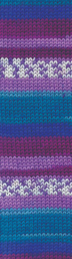 Пряжа SUPERWASH Alize comfort socks - (цвет 4412 - Петроль, фиалка, бирюза)