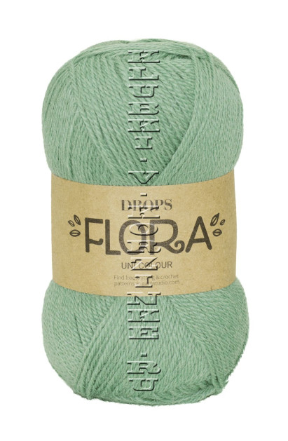 Пряжа Flora DROPS - (15 - Зелёный)