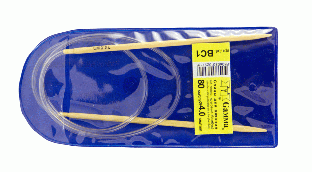 Спицы круговые бамбуковые №4, 80 см Gamma