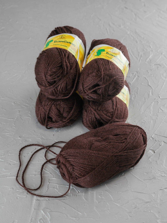 Пряжа Камтекс «Бамбино» - (063 - Шоколад)