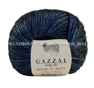 Пряжа GAZZAL Rock &#039;N&#039; Roll - (13192 - Джинс) 50 г / 115 м9% шерсть, 21% акрил, 70% полиамид 
