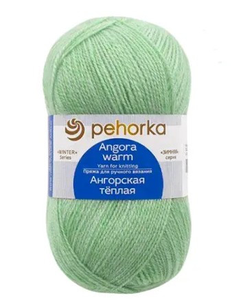 Пряжа Пехорка «Ангорская теплая» - (411 - Мята)